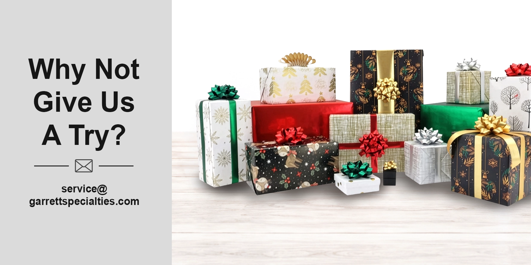Custom holiday gift wrap and packaging